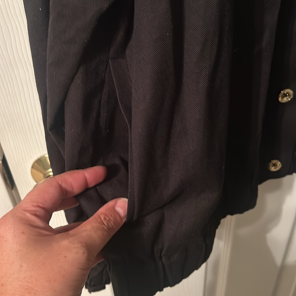 Large black bomber jacket by Halston - Picture 6 of 8